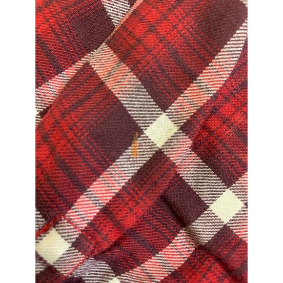 Eddie Bauer Shirt L Women Buttondown Red White Plaid - Picture 6 of 6